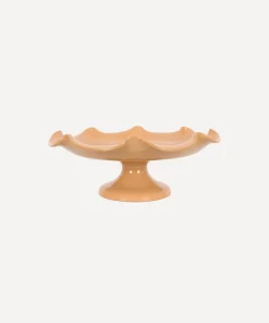 Claudia Wavy Footed Bowl in Terracotta