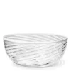 Clementina Swirl Texture Large Bowl with White Rim