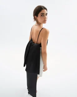 Cleo Mini Dress in Noir & Ivory