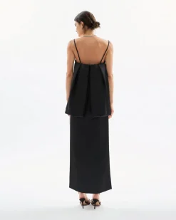 Cleo Mini Dress in Noir & Ivory