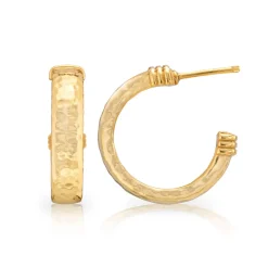 Cleopatra Classic Medium Hoop Earrings in Gold
