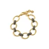 Cleopatra Grande Link Bracelet in Gold/Midnight