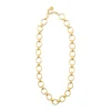 Cleopatra Grande Link Necklace in Hammered Gold