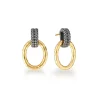 Cleopatra Regal Link Earrings in Gold/Midnight