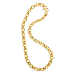 Cleopatra Regal Link Necklace in Gold