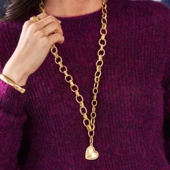 Cleopatra Regal Link Necklace in Gold