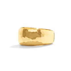 Cleopatra Ring Band in Hammered Gold