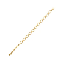 Cleopatra Small Link Bracelet in Hammered Gold