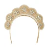 Cloud Shaped Iraca Stars Mirror & Pearls Headpiece