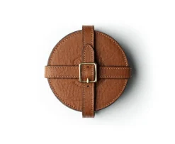 Coaster Set in Vintage Chestnut Leather