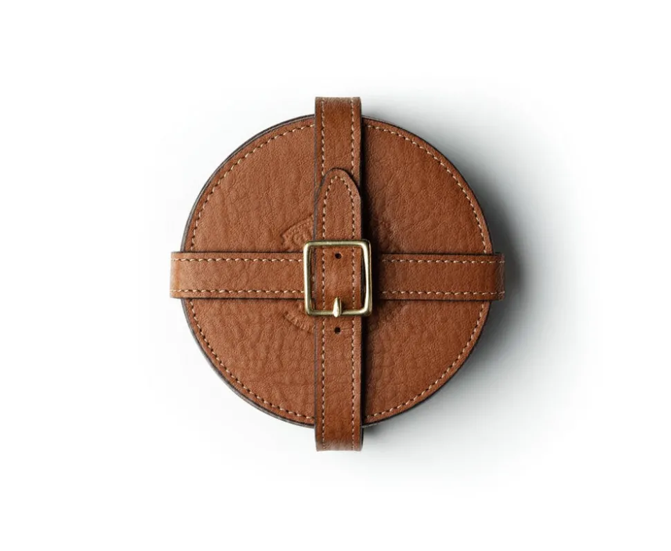 Coaster Set in Vintage Chestnut Leather