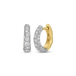 Cobblestone Micro Diamond Hoop