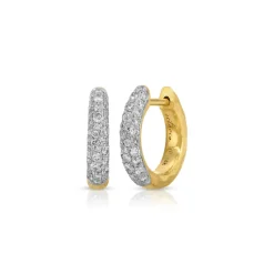 Cobblestone Petite Diamond Hoop