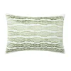 Cobblestones 12x18" Decorative Pillow in White & Green