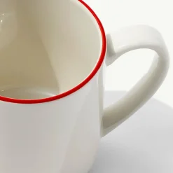Coffee Mugs in Red Rim