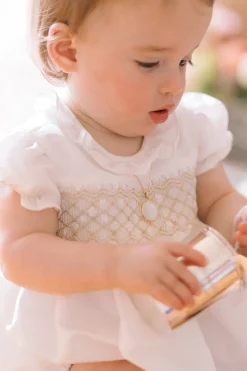 Colombe Gold Silk Ceremony Baby Bubble