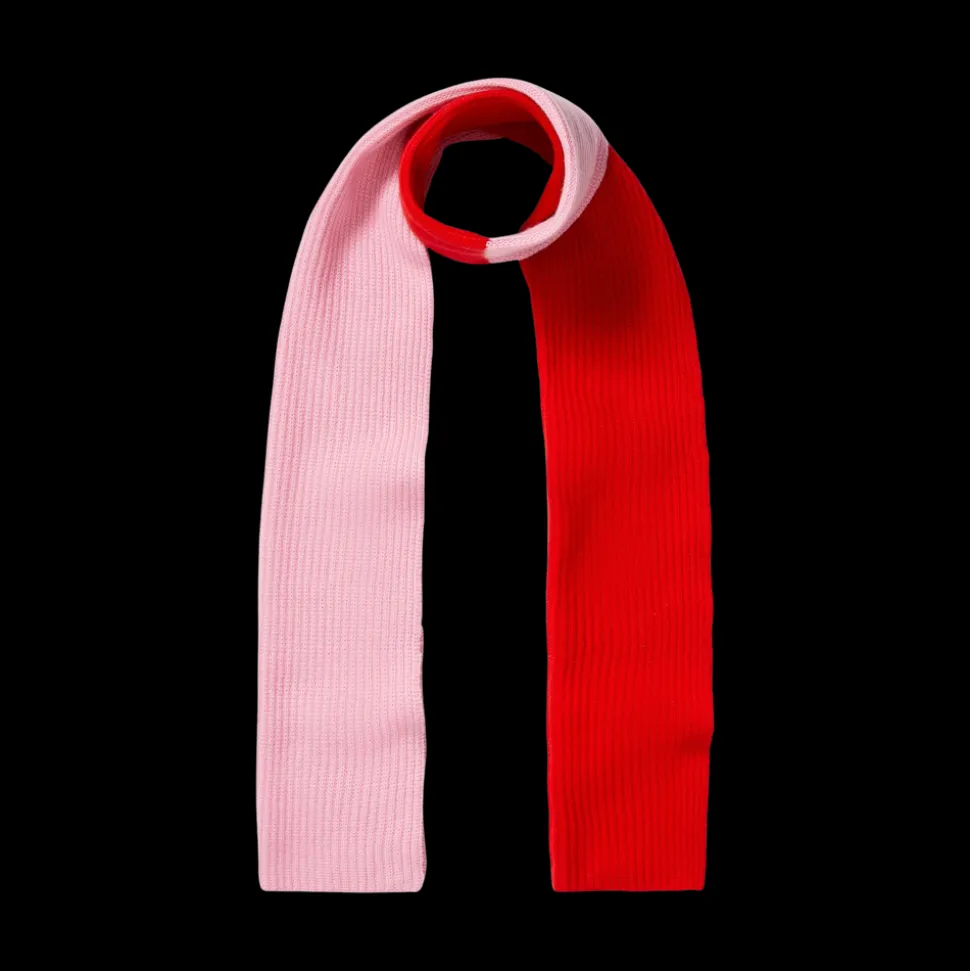Color Block Scarf in Red and Pink