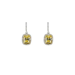 Comet Canary Diamond Earrings