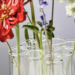 Connected Tube Flower Vase & Arranger in Gift Box, Set of 9