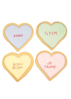 Conversation Heart Sugar Cookies, Set of 12