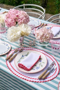 Cora Placemat And Napkin Set In Petal Pink