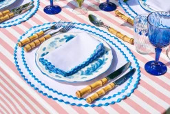 Cora Placemat And Napkin Set In Blue