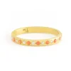 Coral and Diamond Bangle