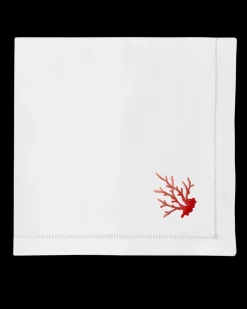 Coral Branch Red Napkin