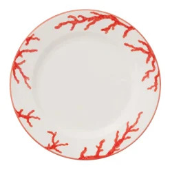 Coral Charger Plates in Red, Set of 6