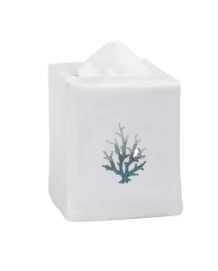Coral Knot Tissue Box Cover in Blue