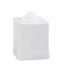 Coral Knot Tissue Box Cover in White
