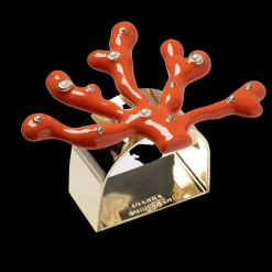 Coral Napkin Rings in Coral, Set of Four