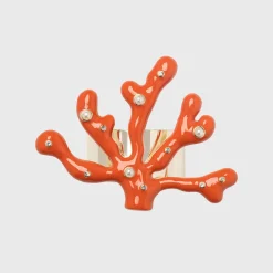 Coral Napkin Rings in Coral, Set of Four