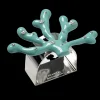 Coral Napkin Rings in Turquoise, Set of Four
