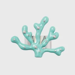 Coral Napkin Rings in Turquoise, Set of Four