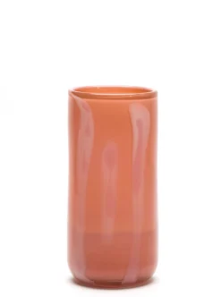 Coral White Light Pink Stroke Vase