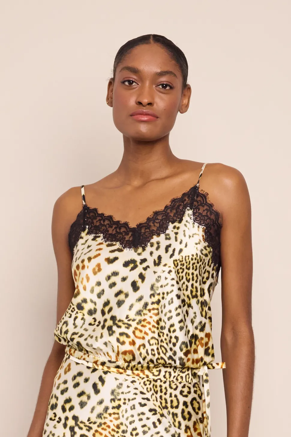 Cordoba Lace Top in Cheetah Natural