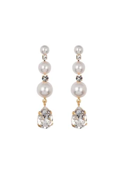 Corisande Earrings in Crystal Pearl