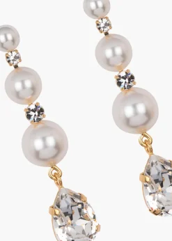 Corisande Earrings in Crystal Pearl