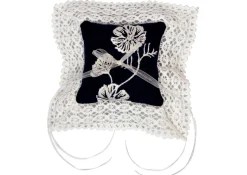 Cosmo Lace Pillow in Navy