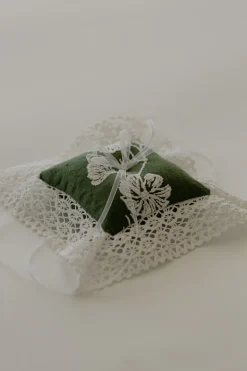 Cosmo Lace Pillow in Olive