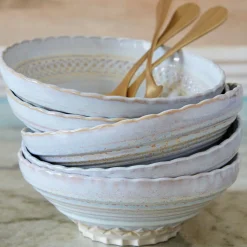 Costa Nova Cristal Collection Cereal Bowls 7" in Nacar, Set of 6