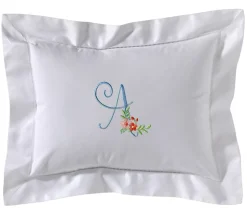 Cotton Percale Boudoir Pillow Cover, Personalized