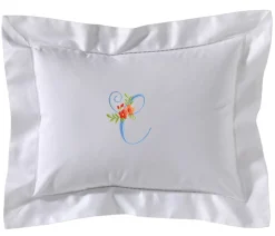 Cotton Percale Boudoir Pillow Cover, Personalized