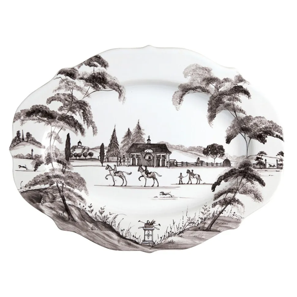 Country Estate Flint 15" Serving Platter Stable