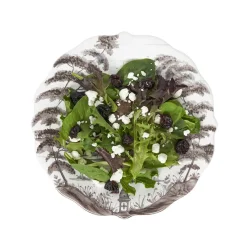 Country Estate Party Plate Assorted, Set of 4 in Flint Grey