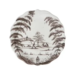 Country Estate Party Plate Assorted, Set of 4 in Flint Grey