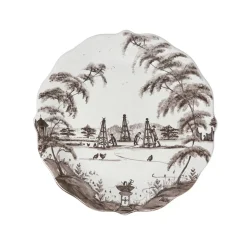 Country Estate Party Plate Assorted, Set of 4 in Flint Grey