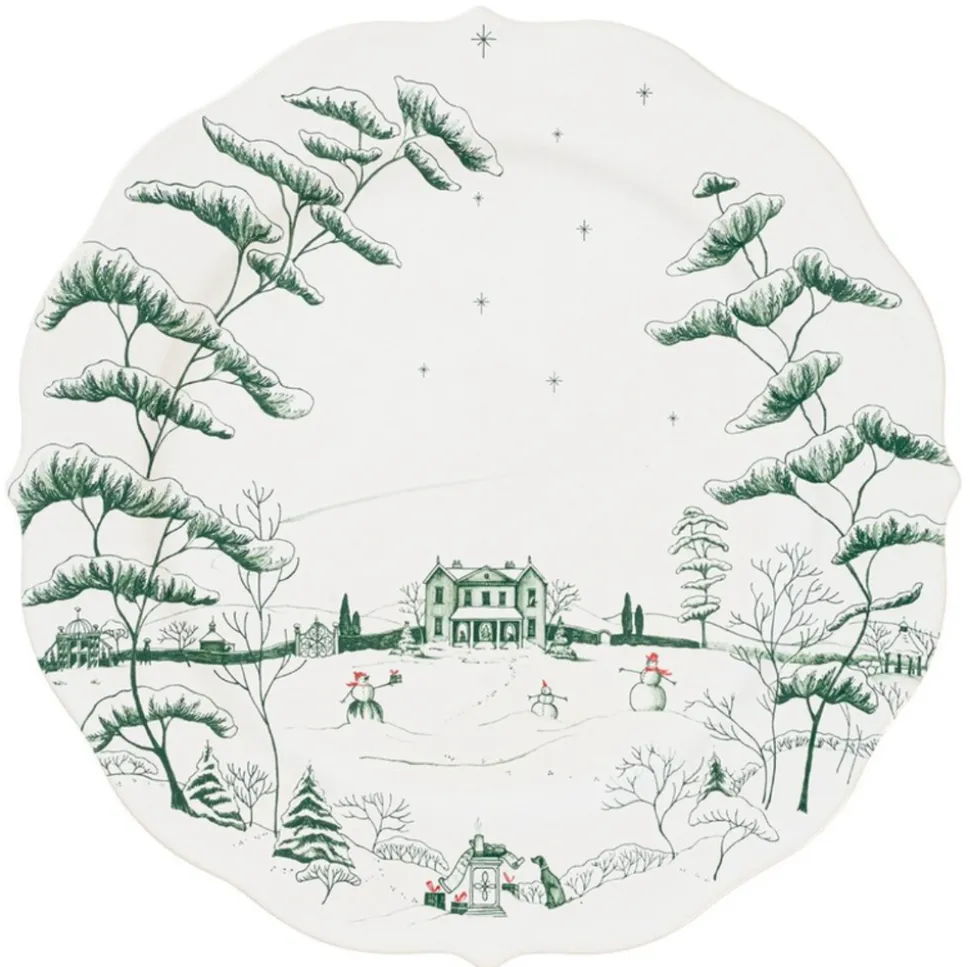 Country Estate Winter Frolic Charger in Evergreen