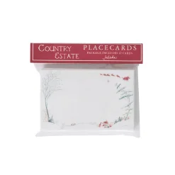 Country Estate Winter Frolic Place Card in Evergreen, Set of 12